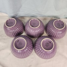 Lenox French Perle Lavender Fluted Soup/Cereal Bowls, Set of 5, Nice!