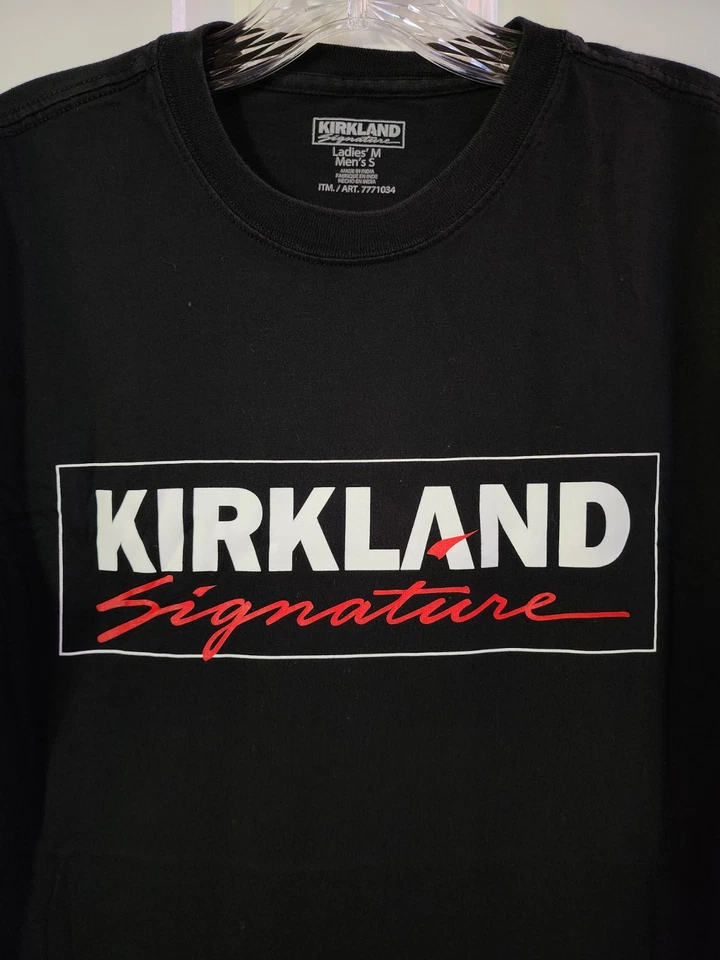 Camisa unissex Kirkland Signature feminina M masculina S preta manga curta - Imagem 2 de 4