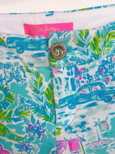Lilly Pulitzer Jayne Knit Shorts Size 6 What A Lovely Place - Picture 4 of 7