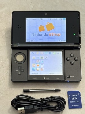 Nintendo 3DS Console Black Edition With Charger US SELLER Excellent Condition