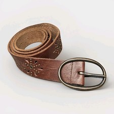 American Eagle Outfitters AEO Women's Brown Genuine Leather Belt Studded Size XL