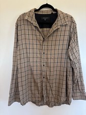 Camisa Rag & Bone New York a Cuadros Botón Frontal XL Beige Ventana | A14