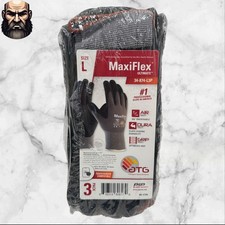 MaxiFlex Ultimate Work Gloves Size Large 3-Pack Nitrile Grip Touchscreen