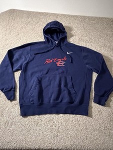 Red Devils Hoodie Sweatshirt Mens Medium Navy Blue Nike Pullover Fleece Graphic