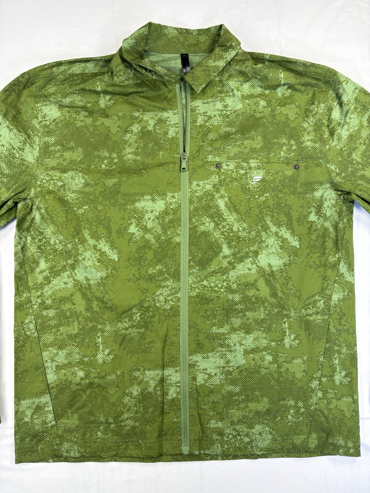 Fabletics Men’s Full-Zip Performance Jacket Green… - image 2