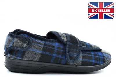 Mens Wide Fit Slippers Mens Wide Open Slippers Mens Wide Slippers Mens Slippers - Image 1 of 4