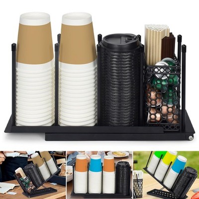 Cup Holder Kaffeebecherhalter, Becher- und Deckelspender mit Ständer, Organizer