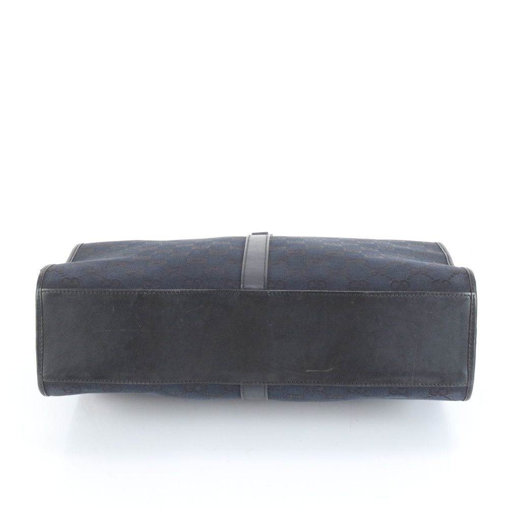 Gucci Jackie GG Canvas Leather Tote Bag Navy Women’s Authentic Vintage thumbnail 5