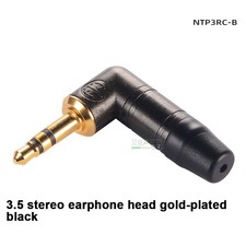 Image of Jack Socket to Right Angled 3.5mm Stereo Jack Plug Adapter 3-core NTP3RC-B