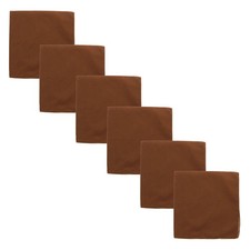 Motique Accessories Solid Color Bandana - Set of 6 Bandannas One Size, Brown
