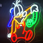 Disney Goofy Multicolor Cartoon Character Neon Sign on Plastic Acrylic-Style — photo 1