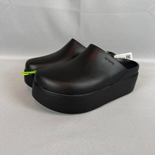 Crocs Dylan Platform Clogs Womens 11 Black Lightweight Mules 209869-001 New NWT
