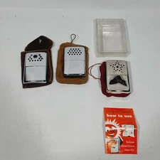 3 Vintage Aladdin JON-E HAND Hand Warmer Chrome