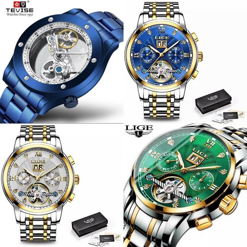 MENS DESIGNER WATCH FOR MEN LUXURY SKELETON AUTOMATIC WATCHES STEAMPUNK  RETRO UK | eBay