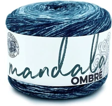 Yarn Mandala Ombré Yarn with Vibrant Colors, Soft Yarn for Crocheting and Knitti