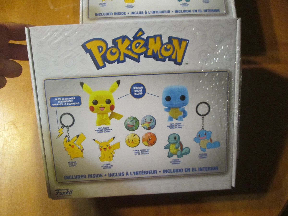 FUNKO POP POKEMON BOX GAMESTOP PIKACHU 353 SQUIRTLE 504 FLOCKED