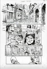 CONAN ROK #7 ORIGINAL ART PAGE TOP PANEL SPLASH DARK HORSE COMIC MIKE HAWTHORNE