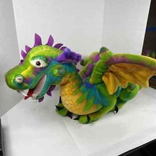 Melissa  Doug Stuffed Plush Giant Winged Rainbow Dragon 3'