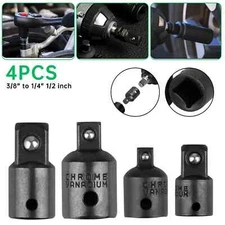 4 Air Impact Socket Adapter Set 3/8" to 1/4" 1/2 inch Drive Ratchet Reducer Set