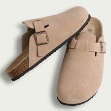 Classic Cork Clogs Slippers Soft Footbed Suede Arch Support Trendy Beach Slides