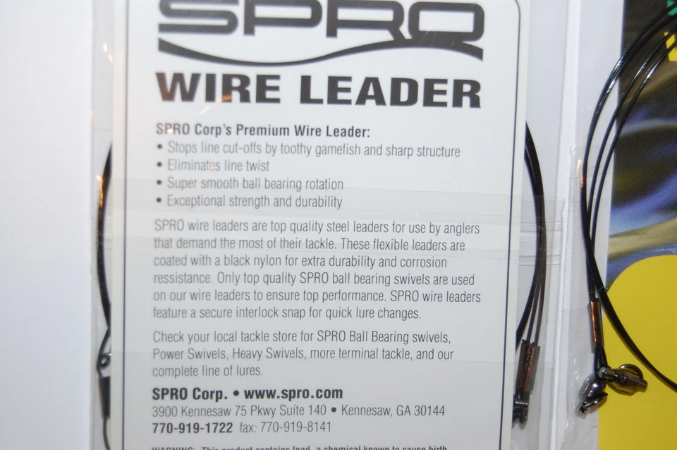 3 packs spro premium nylon coated wire leader 18" 20lb ball bearing swivel pike - Image 3 of 3