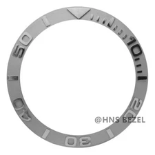 CERAMIC BEZEL FOR ROLEX YACHTMASTER 16622/16623/116622/116623 SILVER ENGRAVED