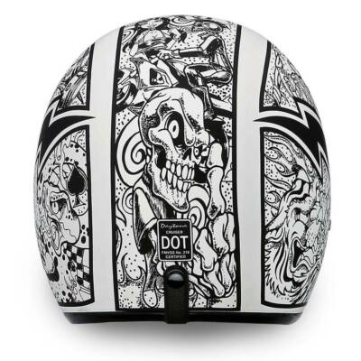 Graffiti Daytona 3/4 Cruiser Motorcycle Helmet FREE SHIP! Harley