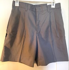 Tom Sawyer Boys Husky Pleated Uniform Shorts Gray Size 30 NWT
