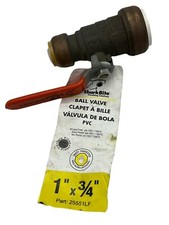 SharkBite  PVC Ball Valve 1 Inch PVC x 3/4 In...