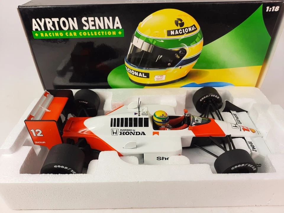 Minichamps Mclaren Honda MP4/4 #12 A. Senna World Champion 1988 1/18 540881812 - Immagine 3 di 4