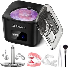 NotiXas Ultrasonic Cleaner for Dentures Retainer Mouth Guard Aligner Toothbrush
