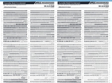 MECANORMA Dry Transfer Lettering 191.12.14 CLN 886 EUROSTILE BOLD CONDENSED 3mm