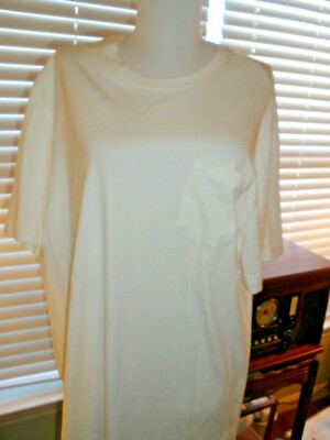 NEW Men's Off White 1 Pocket T-shirt XL Five Four (C5)