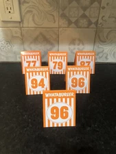 Whataburger Table Tents Lot Of 6 Assorted Numbers Bundle