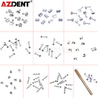 AZDENT Ortho Dental Crimpable Hooks 10pcs/pack Short/Long/Stop/Left/Right/Cross
