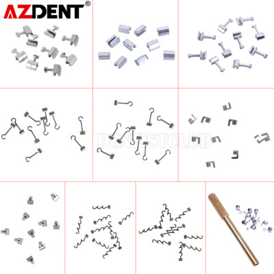 AZDENT Ortho Dental Crimpable Hooks 10pcs/pack Short/Long/Stop/Left/Right/Cross