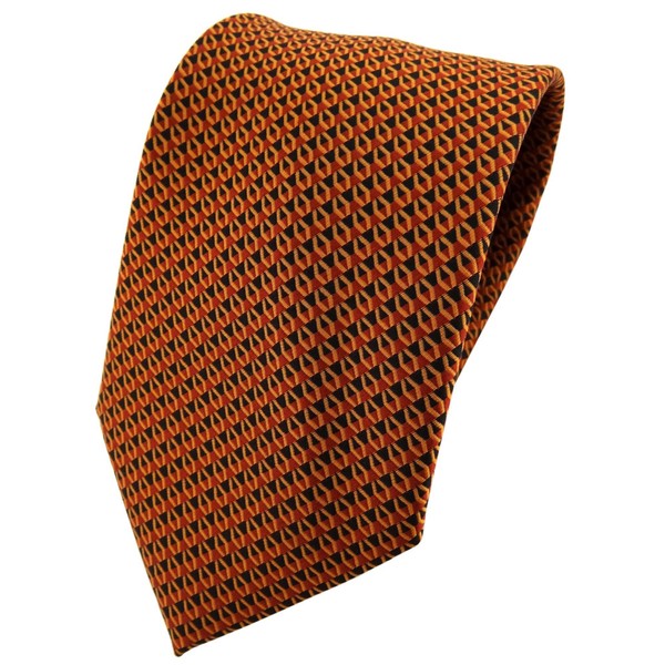 Tigertie Krawatte Orange Braun Orangebraun Schwarz Gemustert - Tie Binder-image