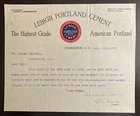 CHARLESTON, SC ~ LEHIGH PORTLAND CEMENT ~ ILLUSTRATED LETTERHEAD 1906
