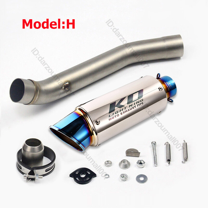 Slip On Motorcycle 51MM Mufflers Middle Connect Pipe For