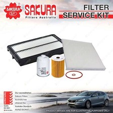 Sakura Oil Air Fuel Cabin Filter Kit for Kia Carnival YP D4HB 4Cyl 2.2L 2015-ON