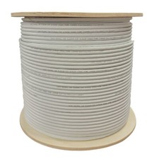 Cat 6 1000ft Solid Bare Copper Foil Shielded Plenum 550 Mhz F/UTP Cable White