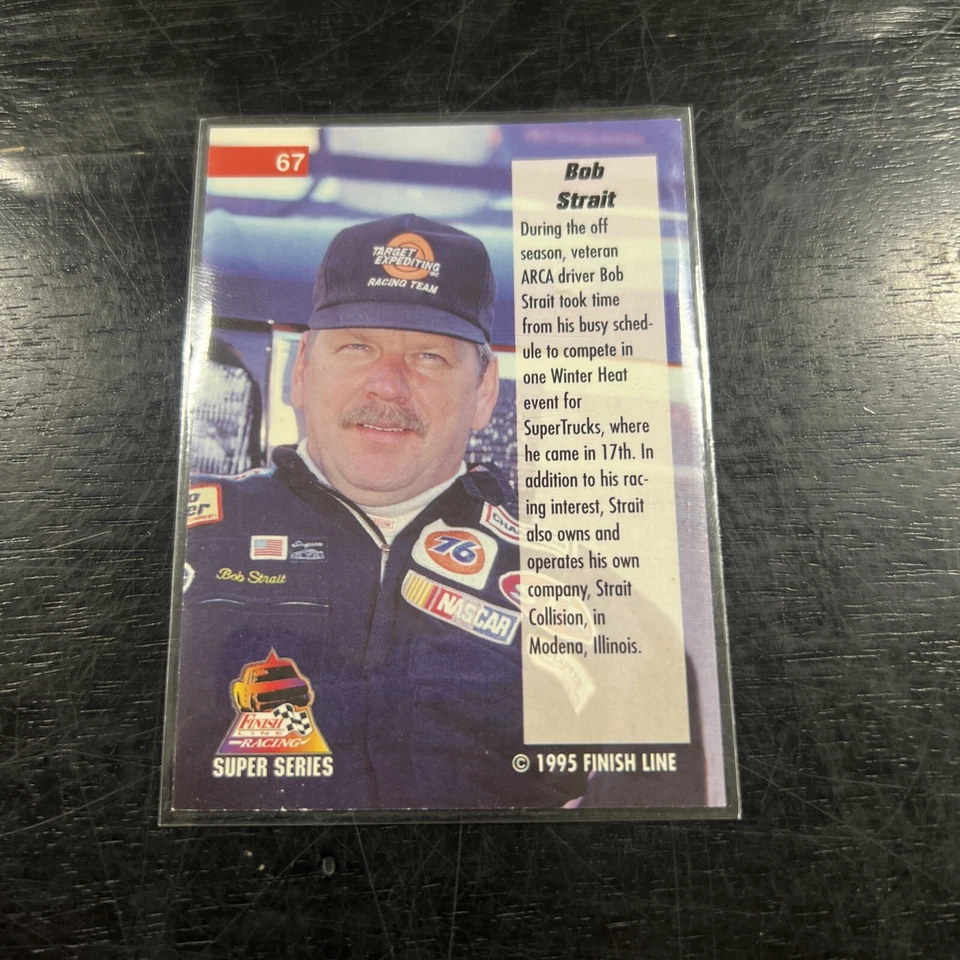 1995 Finish Line Super Series Trucks Rainbow Foil Bob Strait #67 - Image 2 of 2