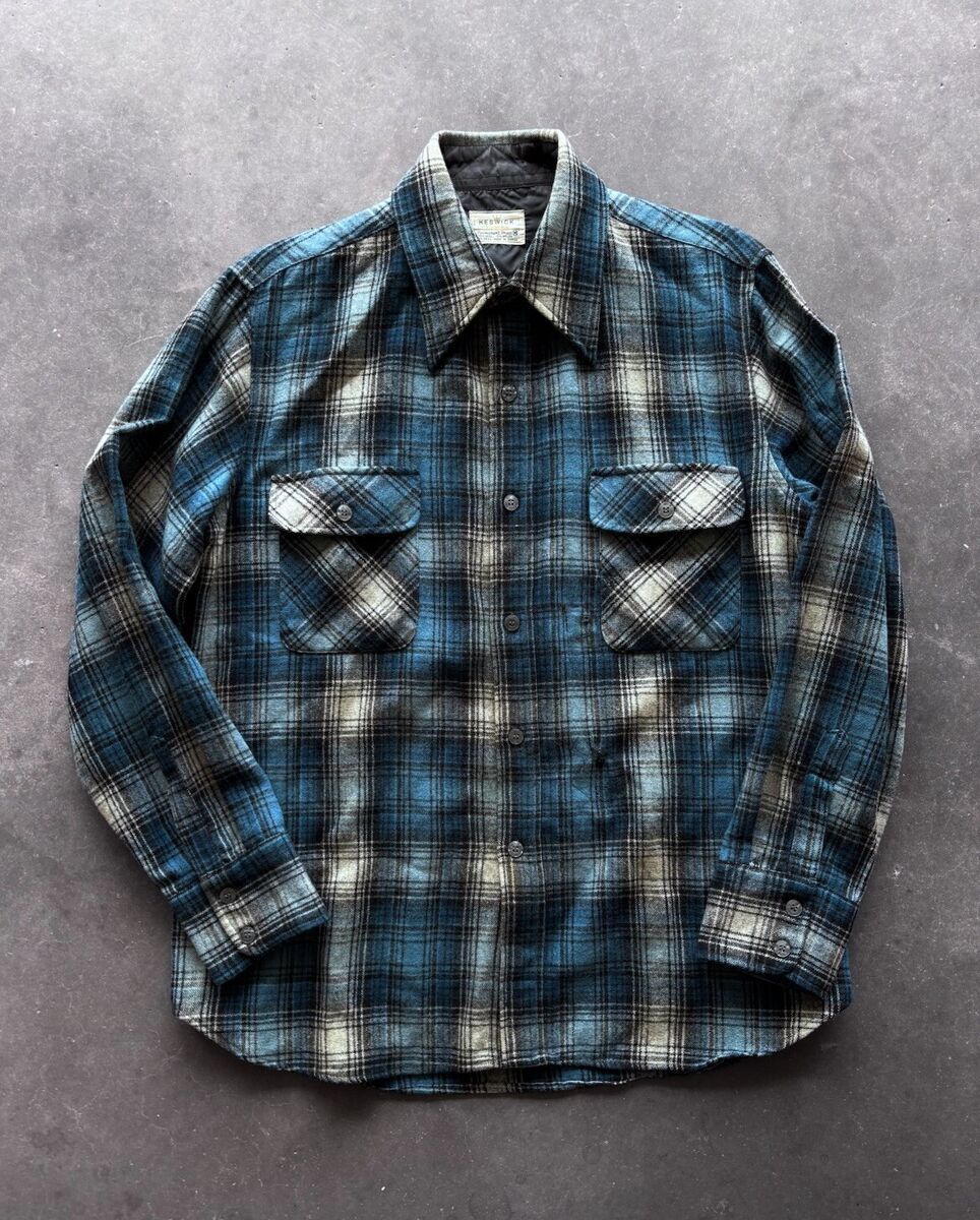 Vintage Keswick by Vanderbilt Wool Shadow Plaid Flannel Vintage Keswick by Vanderbilt Wool Shadow Plaid Flannel