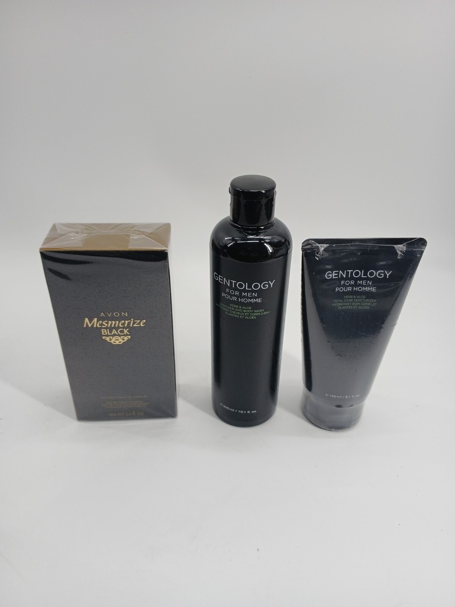 Avon Gent's Holiday Gift set Mesmerize Black Spray Gent Hair Body