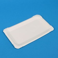 2500 Bio Pappteller Imbiss Grill Einwegteller Kuchenpappen weiß 11x17cm 210g/m²