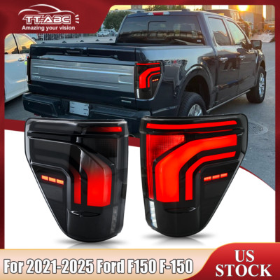 For 2021-2025 Ford F150 F-150 LED Tail Lights w/Blind Spot Rear Lamp Assembly
