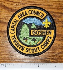DC Maryland Virginia NCAC Goshen Scout Camps 1980's Dark Orange Circle Patch