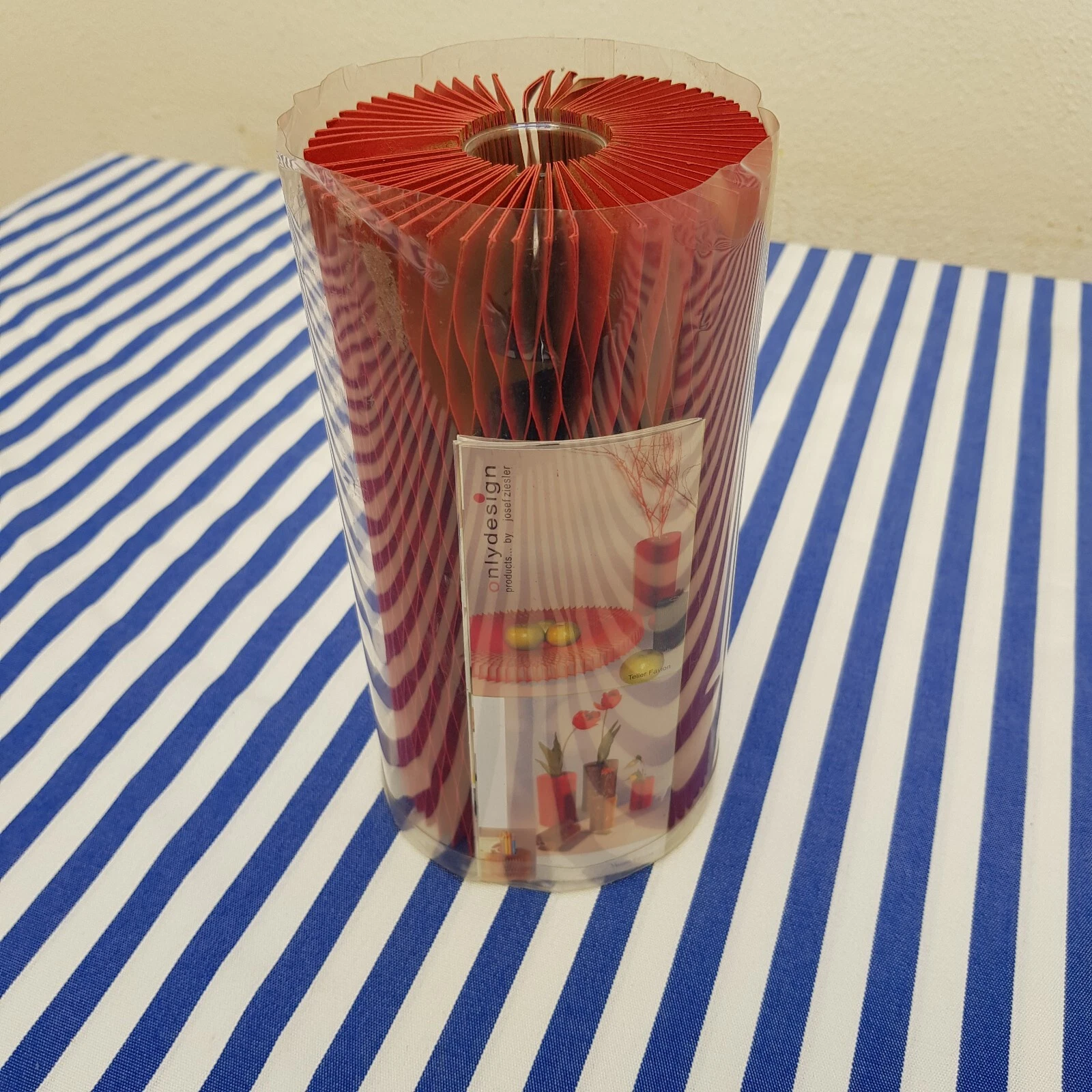 Designer Vase aus Papier und Glas, Only design by Josef Ziesler, neu