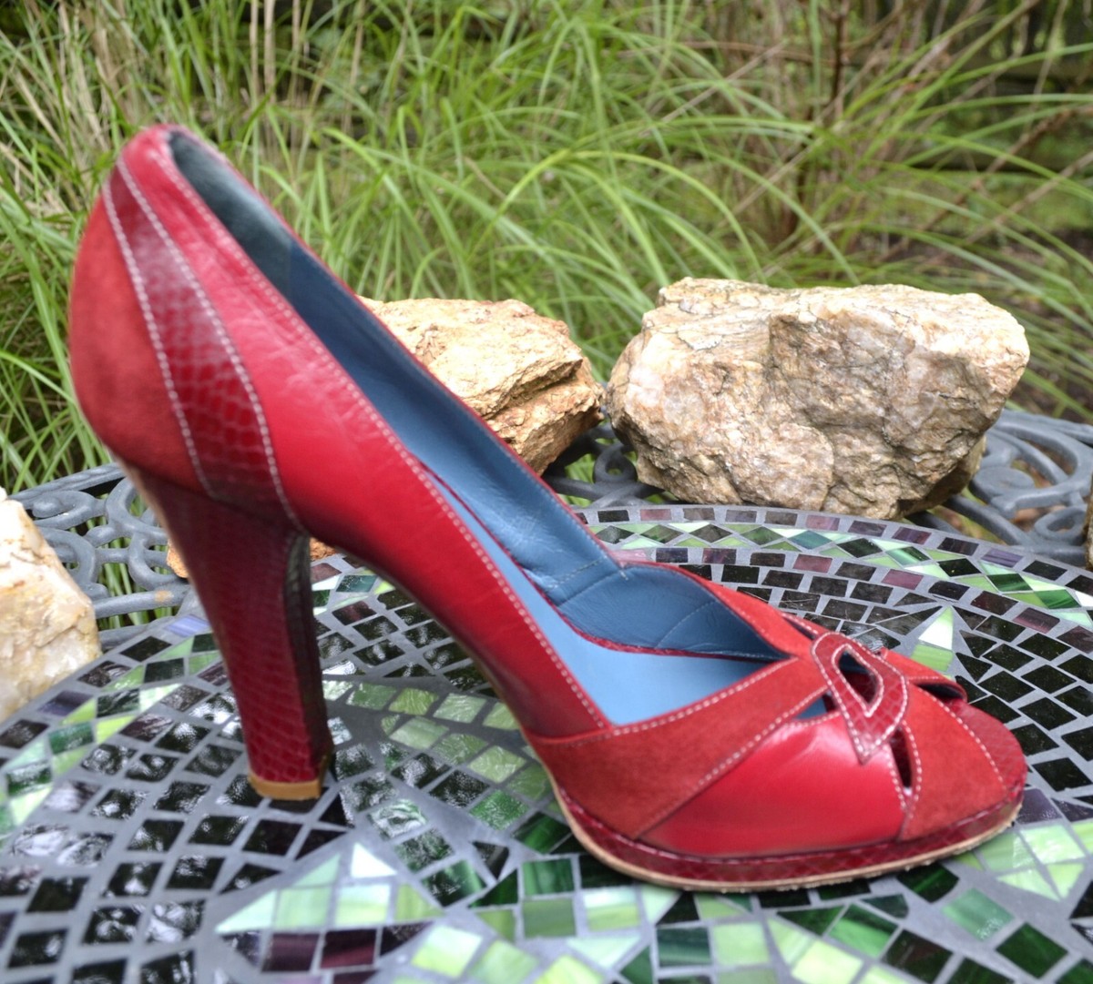 MARC JACOBS レッド ローファー イタリア製 Marc Jacobs Shoes Size 10 Red Block Heels 4.5” Open Toe