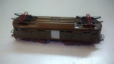 Locomotore Lima E424-143 con luci led rosso bianco e macchinisti funzionante 